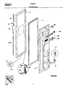 02 - Freezer Door parts for Frigidaire Refrigerator FRS26ZTHD2 from AppliancePartsPros.com