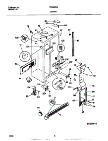 04 - Cabinet parts for Frigidaire Refrigerator FRS26ZSEB1 from AppliancePartsPros.com