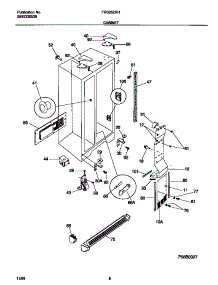 04 - Cabinet parts for Frigidaire Refrigerator FRS26ZXHD2 from AppliancePartsPros.com