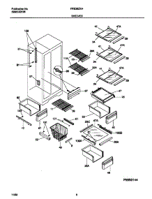 05 - Shelves parts for Frigidaire Refrigerator FRS26ZXHW2 from AppliancePartsPros.com