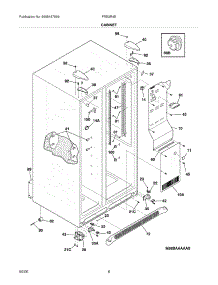 07 - Cabinet parts for Frigidaire Refrigerator FRS3R4EB4 from AppliancePartsPros.com