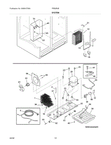 13 - System parts for Frigidaire Refrigerator FRS3R4EB4 from AppliancePartsPros.com