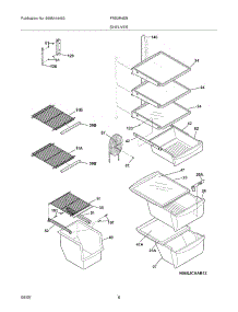 09 - Shelves parts for Frigidaire Refrigerator FRS3R4EQ3 from AppliancePartsPros.com
