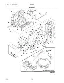 19 - Ice Maker parts for Frigidaire Refrigerator FRS3R4EB4 from AppliancePartsPros.com