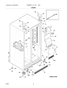 07 - Cabinet parts for Frigidaire Refrigerator FRS6B5EEQ3 from AppliancePartsPros.com