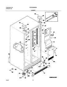 07 - Cabinet parts for Frigidaire Refrigerator FRS26HBBSB0 from AppliancePartsPros.com