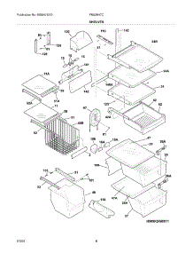 09 - Shelves parts for Frigidaire Refrigerator FRS26H7CQ3 from AppliancePartsPros.com