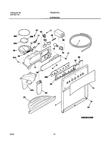 15 - Ice & Water Dispenser parts for Frigidaire Refrigerator FRS26HF5AW3 from AppliancePartsPros.com