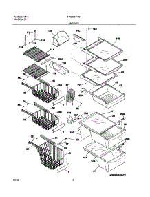 09 - Shelves parts for Frigidaire Refrigerator FRS26HF6BB1 from AppliancePartsPros.com