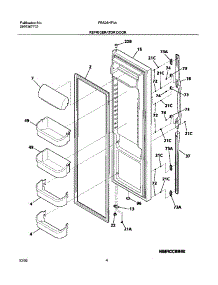 05 - Refrigerator Door parts for Frigidaire Refrigerator FRS26HF5AQ1 from AppliancePartsPros.com