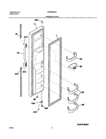 03 - Freezer Door parts for Frigidaire Refrigerator FRS26HR4AW3 from AppliancePartsPros.com