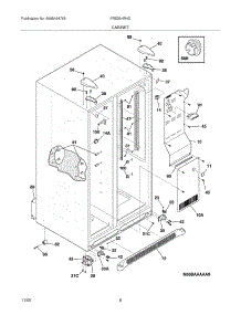 07 - Cabinet parts for Frigidaire Refrigerator FRS26HR4DB4 from AppliancePartsPros.com