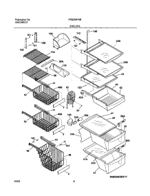 09 - Shelves parts for Frigidaire Refrigerator FRS26HF6BB4 from AppliancePartsPros.com