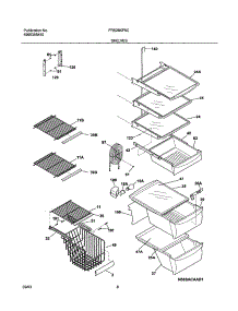 09 - Shelves parts for Frigidaire Refrigerator FRS26KF5CW1 from AppliancePartsPros.com