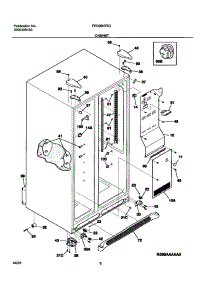 07 - Cabinet parts for Frigidaire Refrigerator FRS26KF6CB0 from AppliancePartsPros.com