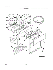 15 - Dispenser parts for Frigidaire Refrigerator FRS26HR4AW3 from AppliancePartsPros.com