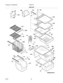 09 - Shelves parts for Frigidaire Refrigerator FRS6LF7FB6 from AppliancePartsPros.com