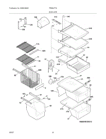 09 - Shelves parts for Frigidaire Refrigerator FRS6LF7GS4 from AppliancePartsPros.com