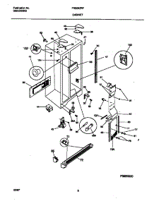 04 - Cabinet parts for Frigidaire Refrigerator FRS26ZRFW0 from AppliancePartsPros.com