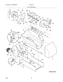 17 - Ice Container parts for Frigidaire Refrigerator FRS6LF7FW7 from AppliancePartsPros.com