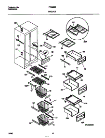05 - Shelves parts for Frigidaire Refrigerator FRS26ZSEW0 from AppliancePartsPros.com