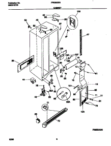 04 - Cabinet parts for Frigidaire Refrigerator FRS26ZSGB3 from AppliancePartsPros.com