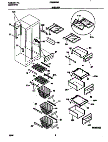 05 - Shelves parts for Frigidaire Refrigerator FRS26ZSGB3 from AppliancePartsPros.com