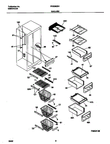05 - Shelves parts for Frigidaire Refrigerator FRS26ZSHW4 from AppliancePartsPros.com