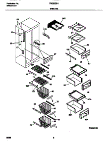 05 - Shelves parts for Frigidaire Refrigerator FRS26ZSHW0 from AppliancePartsPros.com