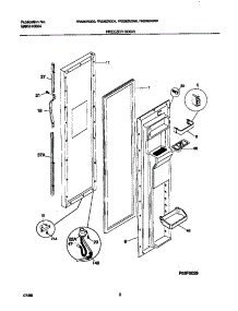 02 - Freezer Door parts for Frigidaire Refrigerator FRS28ZRGW0 from AppliancePartsPros.com