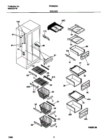 05 - Shelves parts for Frigidaire Refrigerator FRS26ZSHW2 from AppliancePartsPros.com