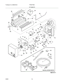 19 - Ice Maker parts for Frigidaire Refrigerator FRS3HF55KQ0 from AppliancePartsPros.com