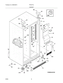 07 - Cabinet parts for Frigidaire Refrigerator FRS3HF6JB1 from AppliancePartsPros.com