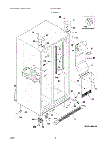 07 - Cabinet parts for Frigidaire Refrigerator FRS3R2FW0 from AppliancePartsPros.com