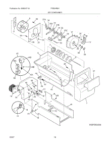 17 - Ice Container parts for Frigidaire Refrigerator FRS3HR5HMB1 from AppliancePartsPros.com