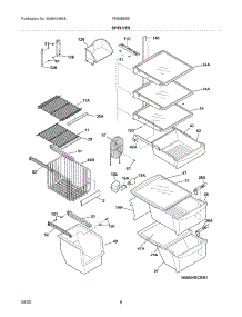 09 - Shelves parts for Frigidaire Refrigerator FRS6B5EEW5 from AppliancePartsPros.com