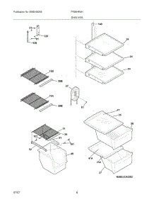 11 - Shelves parts for Frigidaire Refrigerator FRS6HR4HB3 from AppliancePartsPros.com