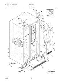 07 - Cabinet parts for Frigidaire Refrigerator FRS6HR5HQ5 from AppliancePartsPros.com