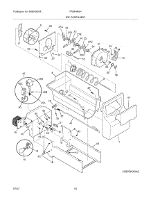 17 - Ice Container parts for Frigidaire Refrigerator FRS6HR4HB3 from AppliancePartsPros.com