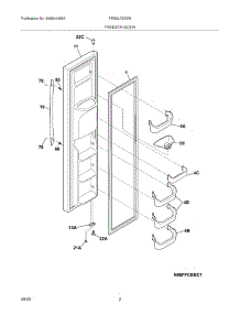03 - Freezer Door parts for Frigidaire Refrigerator FRS6L7EESN from AppliancePartsPros.com