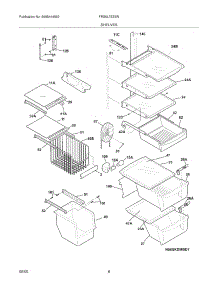 09 - Shelves parts for Frigidaire Refrigerator FRS6L7EESN from AppliancePartsPros.com