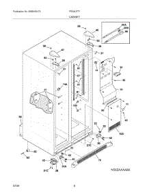 07 - Cabinet parts for Frigidaire Refrigerator FRS6LF7FM0 from AppliancePartsPros.com