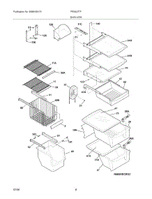 09 - Shelves parts for Frigidaire Refrigerator FRS6LF7FM0 from AppliancePartsPros.com