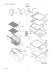 09 - Shelves parts for Frigidaire Refrigerator FRS6LF7FW2 from AppliancePartsPros.com