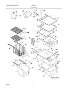 09 - Shelves parts for Frigidaire Refrigerator FRS6LF7JM1 from AppliancePartsPros.com