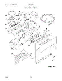 15 - Ice & Water Dispenser parts for Frigidaire Refrigerator FRS6LF7FW2 from AppliancePartsPros.com