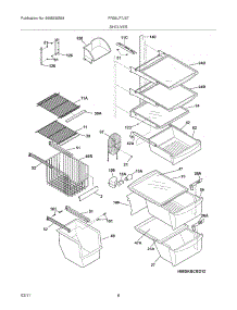 09 - Shelves parts for Frigidaire Refrigerator FRS6LF7JS7 from AppliancePartsPros.com