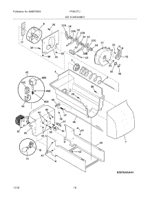 17 - Ice Container parts for Frigidaire Refrigerator FRS6LF7JB6 from AppliancePartsPros.com