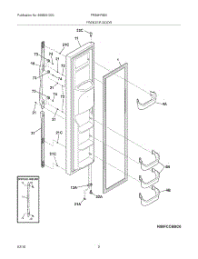 03 - Freezer Door parts for Frigidaire Refrigerator FRS6HF55KM1 from AppliancePartsPros.com