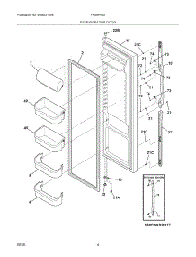 05 - Refrigerator Door parts for Frigidaire Refrigerator FRS6HR5JSB3 from AppliancePartsPros.com